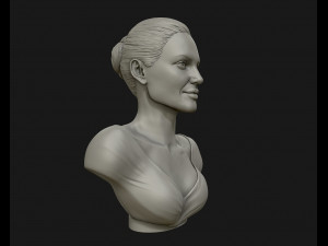 angelina jolie 3d bust ready to 3d print 3d print model 3D Принт Модель