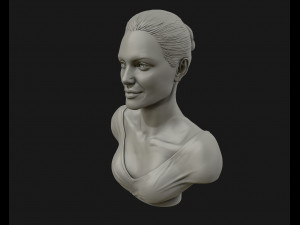 angelina jolie 3d bust ready to 3d print 3d print model 3D Принт Модель