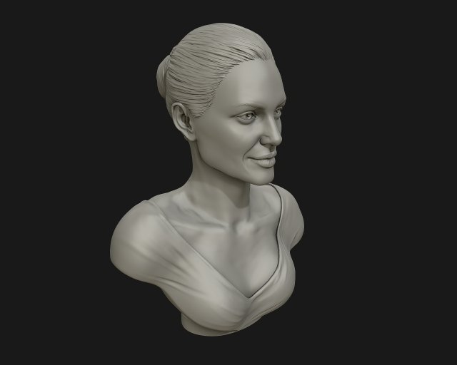 Download angelina jolie 3d bust ready to 3d print 3d print model 3D Model