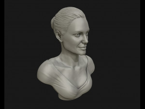 angelina jolie 3d bust ready to 3d print 3d print model 3D Принт Модель