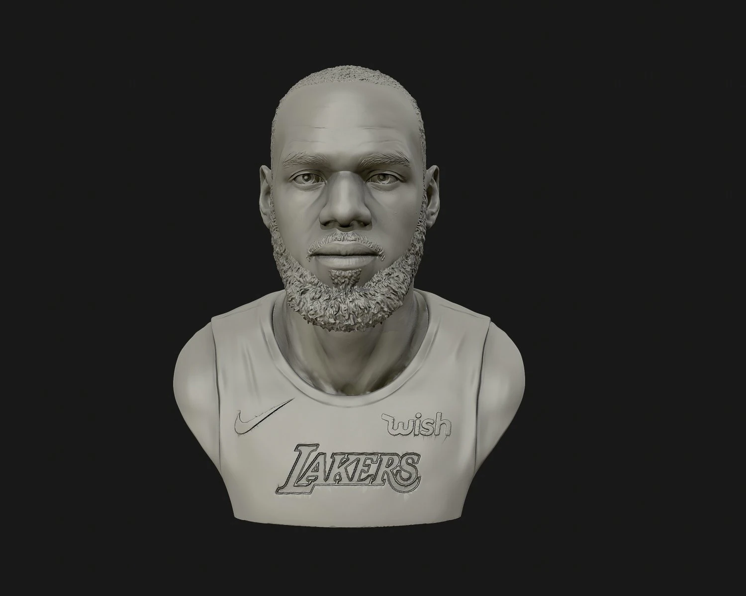 lebron james in lakers jersey ready to 3d print 3d print model 3D Print Model .c4d .max .obj .3ds .fbx .stl .blend 