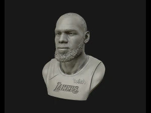 lebron james in lakers jersey ready to 3d print 3d print model 3D Print Model