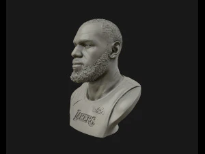 lebron james in lakers jersey ready to 3d print 3d print model 3D Print Model