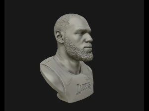 lebron james in lakers jersey ready to 3d print 3d print model 3D Print Model