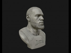 lebron james in lakers jersey ready to 3d print 3d print model 3D 打印模型