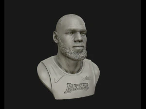 lebron james in lakers jersey ready to 3d print 3d print model 3D Print Model