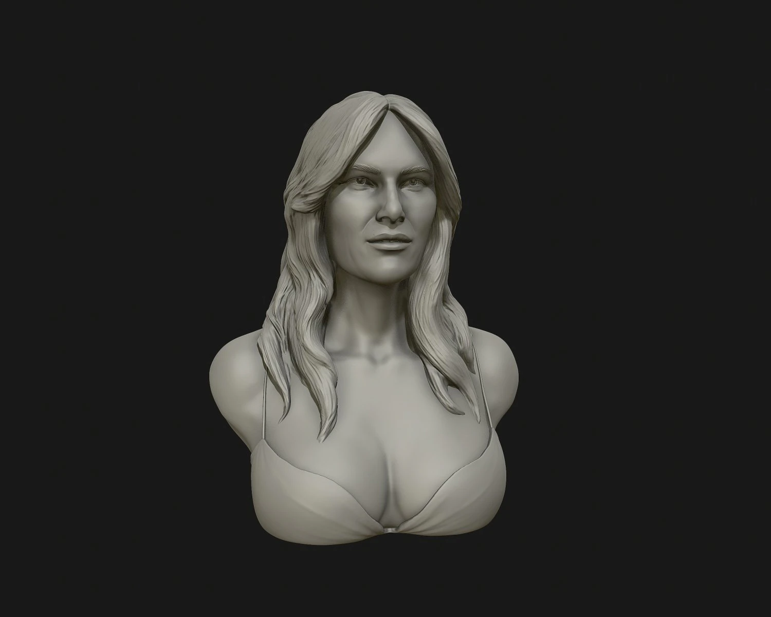 melania trump 3d bust sculpture 3d print model 3D Print Model .c4d .max .obj .3ds .fbx .stl .blend
