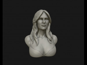 melania trump 3d bust sculpture 3d print model 3D Print Model