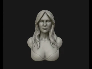 melania trump 3d bust sculpture 3d print model 3D Print Model