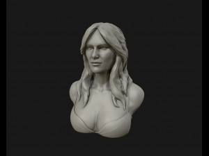 melania trump 3d bust sculpture 3d print model 3Dプリントモデル