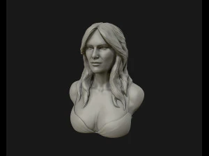 melania trump 3d bust sculpture 3d print model 3D Print Model