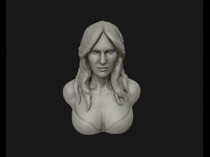melania trump 3d bust sculpture 3d print model 3Dプリントモデル