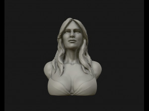 melania trump 3d bust sculpture 3d print model 3Dプリントモデル