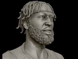 3d portrait of anthony davis with finals look 3d print model Model do druku 3D