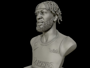 3d portrait of anthony davis with finals look 3d print model Model do druku 3D