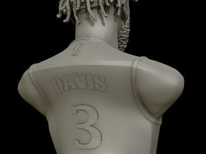 3d portrait of anthony davis with finals look 3d print model Model do druku 3D