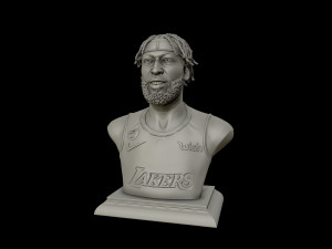 3d portrait of anthony davis with finals look 3d print model Model do druku 3D