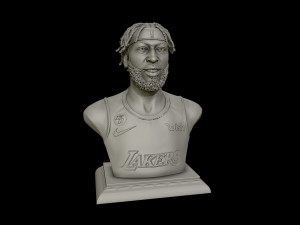 3d portrait of anthony davis with finals look 3d print model Model do druku 3D