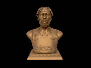 3d portrait of anthony davis with finals look 3d print model Model do druku 3D
