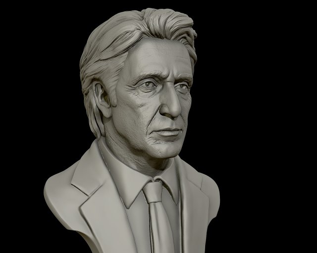 3d portrait sculpture of al pacino 3d print model Model Cetak 3D .c4d .max .obj .3ds .fbx .stl .blend 