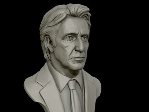 Scultura 3D con ritratto di Al Pacino, modello di stampa 3D Modello di stampa 3D