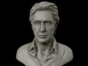 3d portrait sculpture of al pacino 3d print model Model Cetak 3D
