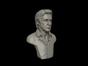 3d portrait sculpture of al pacino 3d print model Model Cetak 3D