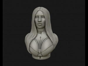 3d sculpture of nicki minaj ready to 3d print 3d print model Modèles 3D en vedette