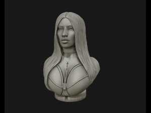 3d sculpture of nicki minaj ready to 3d print 3d print model Modèles 3D en vedette