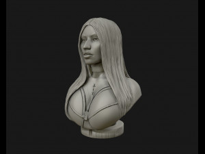 3d sculpture of nicki minaj ready to 3d print 3d print model Modèles 3D en vedette