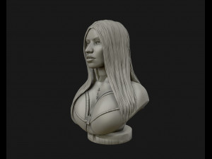 3d sculpture of nicki minaj ready to 3d print 3d print model Modèles 3D en vedette