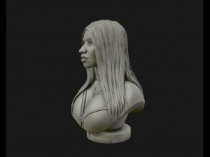 3d sculpture of nicki minaj ready to 3d print 3d print model Modèles 3D en vedette