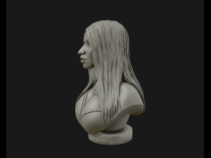 3d sculpture of nicki minaj ready to 3d print 3d print model Modèles 3D en vedette