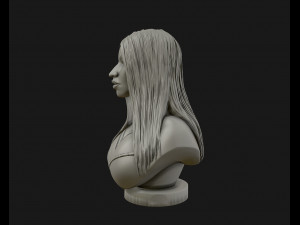 3d sculpture of nicki minaj ready to 3d print 3d print model Modèles 3D en vedette