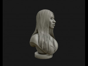 3d sculpture of nicki minaj ready to 3d print 3d print model Modèles 3D en vedette