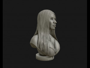 3d sculpture of nicki minaj ready to 3d print 3d print model Modèles 3D en vedette