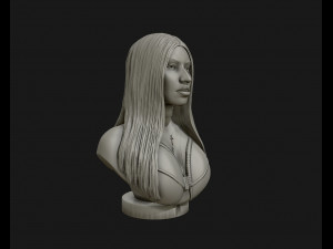 3d sculpture of nicki minaj ready to 3d print 3d print model Modèles 3D en vedette
