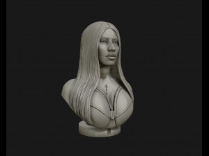 3d sculpture of nicki minaj ready to 3d print 3d print model Modèles 3D en vedette