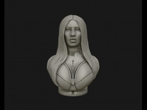 3d sculpture of nicki minaj ready to 3d print 3d print model Modèles 3D en vedette