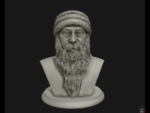rajneesh osho 3d model cetak patung 3d yang dapat dicetak Model Cetak 3D