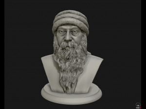 rajneesh osho 3d printable sculpture 3d print model 3D Принт Модель