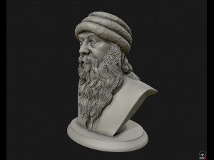 rajneesh osho 3d printable sculpture 3d print model 3D Принт Модель