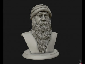 rajneesh osho 3d printable sculpture 3d print model 3D Принт Модель