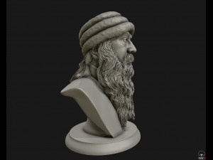 rajneesh osho 3d printable sculpture 3d print model 3D Принт Модель