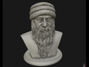 rajneesh osho 3d printable sculpture 3d print model 3D Принт Модель