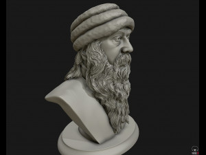 rajneesh osho 3d printable sculpture 3d print model 3D Принт Модель