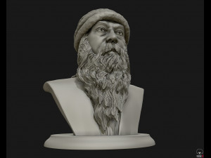 rajneesh osho 3d printable sculpture 3d print model 3D Принт Модель