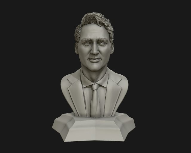 justin trudeau 3d portrait ready to 3d print 3d print model Modelo de Impressão 3D .c4d .max .obj .3ds .fbx .stl .blend 