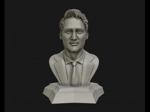 justin trudeau 3d portrait ready to 3d print 3d print model 3D Print Model