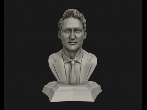 justin trudeau 3d portrait ready to 3d print 3d print model 3D-printmodel